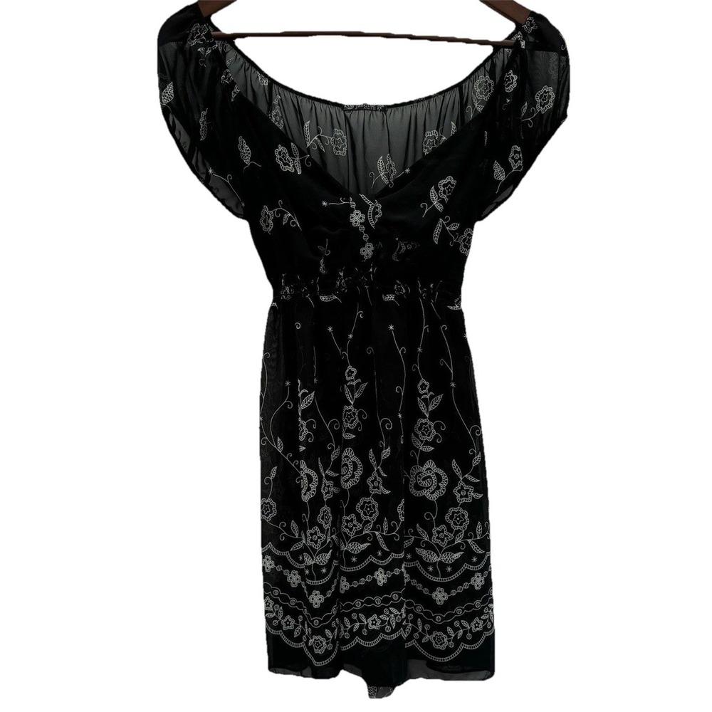babydoll top y2k Off-shoulder Sheer Romantic Whimsigoth Large